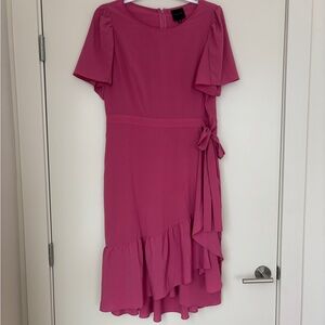 Alex Marie Pink Asymmetrical Ruffle Sundress